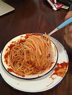 Spaghetti with red sauce